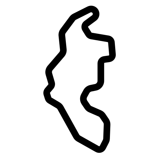 Western South America (without Chile) map icon: a blank outline map of Western South America (without Chile)
